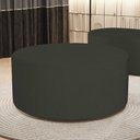 Ver imagem 2 de Puff Redondo Orgânico para Living 90cm Lola W01 Linho Verde Musgo - Lyam Decor