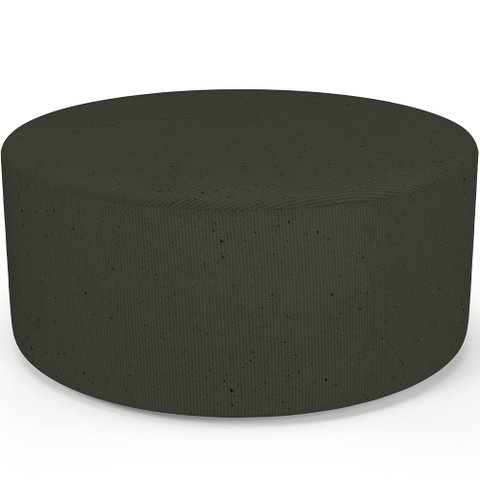 Puff Redondo Orgânico para Living 90cm Lola W01 Linho Verde Musgo - Lyam Decor