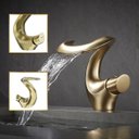 Ver imagem 1 de Torneira de Banheiro Lavabo Luxo Dubai Monocomando Cobre 100% Metal Goldenx
