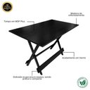 Ver imagem 4 de Mesa Dobrável de Madeira 4 Lugares Retangular MDF 120x70 Preto