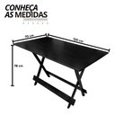 Ver imagem 7 de Mesa Dobrável de Madeira 4 Lugares Retangular MDF 120x70 Preto