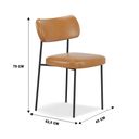 Ver mais imagens de Conjuto 4 Cadeiras Stela Fixa Courino Whisky - Vallisa Decor