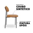 Ver imagem 7 de Conjuto 4 Cadeiras Stela Fixa Courino Whisky - Vallisa Decor