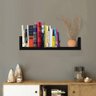 Prateleira Modelo U Preto 50Cm Em Mdf - 3