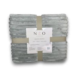 Manta Neo Mares Solteiro Neo Clássico Camesa 150x220 - Cinza - 1