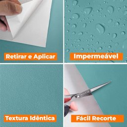 Papel de Parede Adesivo Lavavel Texturizado Casca Verde Forte - 4