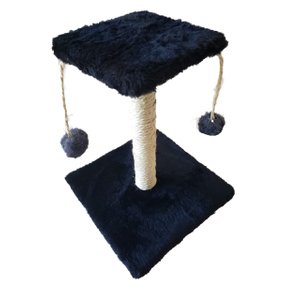 Arranhador para Gatos Poste com 2 Base C/ Pompom Corda Sisal Brinquedo Cat Felino