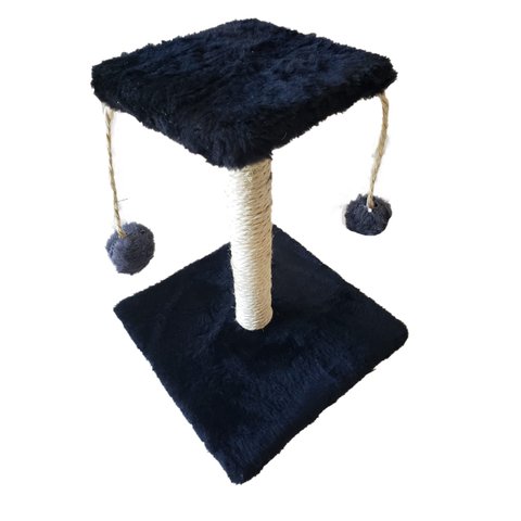 Arranhador para Gatos Poste com 2 Base C/ Pompom Corda Sisal Brinquedo Cat Felino