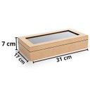 Ver imagem 3 de Caixa em Mdf para 04 Óculos Flocada Internamente em Preto com Visor. Josely Flocados