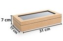 Ver imagem 3 de Caixa em Mdf para 04 Óculos Flocada Internamente em Preto com Visor. Josely Flocados