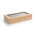 Ver imagem 2 de Caixa em Mdf para 04 Óculos Flocada Internamente em Preto com Visor. Josely Flocados