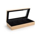 Ver imagem 1 de Caixa em Mdf para 04 Óculos Flocada Internamente em Preto com Visor. Josely Flocados