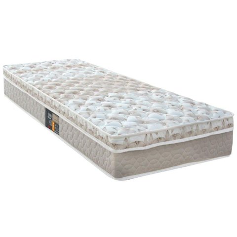 Colchão Solteirão CASTOR Solteiro Mola 96X203X25Cm Branco/Bege Castor