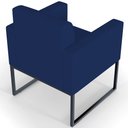 Ver mais imagens de Poltrona Decorativa Sala Estar Recepção Base Fixa de Metal Helô L02 Suede Azul Marinho - Lyam