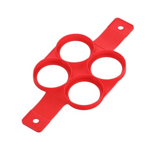 Moldes de Panqueca de Silicone Antiaderente 4 Furos Redondos