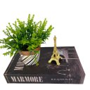 Ver imagem 1 de Kit P/ Decoração Sala Livro Fake + Torre Metal + Vaso Listra