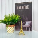 Ver imagem 2 de Kit P/ Decoração Sala Livro Fake + Torre Metal + Vaso Listra