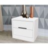 Mesa Cabeceira S822 C/ 2 Gavetas Polipropileno Branco - Kappesberg - 1