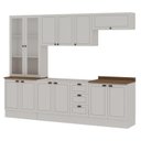Ver imagem 2 de Cozinha Modulada Completa 5 Peças Americana Portas em MDF Branca Frisado