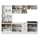 Ver imagem 5 de Cozinha Modulada Completa 5 Peças Americana Portas em MDF Branca Frisado