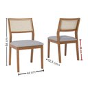 Ver imagem 3 de Mesa de Jantar Pitaia com 6 Cadeiras Estofadas Tamarindo Linho Cinza Natuem