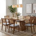 Ver imagem 7 de Mesa de Jantar Pitaia com 6 Cadeiras Estofadas Tamarindo Linho Cinza Natuem