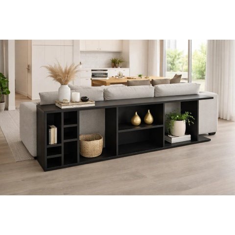 Aparador Mesa para Sofá com Adega Nicho Decoração