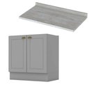 Ver imagem 3 de Balcão Americana Henn 80cm com Tampo Mdf 2 Portas para Cozinha
