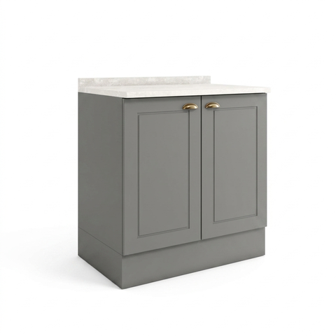 Balcão Americana Henn 80cm com Tampo Mdf 2 Portas para Cozinha
