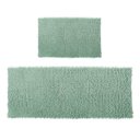 Ver imagem 1 de Jogo Tapete Banheiro 58x38cm + Tapete Passadeira 100x50cm Verde Água