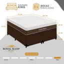 Ver imagem 2 de Cama Box King Elegance Pillow Top Molas Ensacadas Tecido Marrom Royal