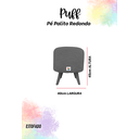 Ver imagem 4 de Puff Pé Palito Redondo Não É Segredo Suede Animale Marrom Escuro 40x45