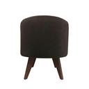 Ver imagem 1 de Puff Pé Palito Redondo Não É Segredo Suede Animale Marrom Escuro 40x45