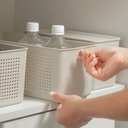 Ver imagem 4 de Kit 5 Cestos Organizadores Retangulares com Alças 6,6l Bege Flow Lavanderia Closet Banheiro