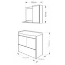 Ver imagem 3 de Gabinete de Banheiro com Cuba e Espelheira Atenas 65cm Branco - Mgm