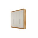 Ver imagem 2 de Guarda Roupa Solteiro 4 Portas 3 Gavetas - Nantes-peroba/off White - Móveis Europa
