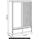 Ver imagem 4 de Guarda Roupa Casal 151cm 2 Portas Madeira Maciça Nira Tauari F07 - Mpozenato