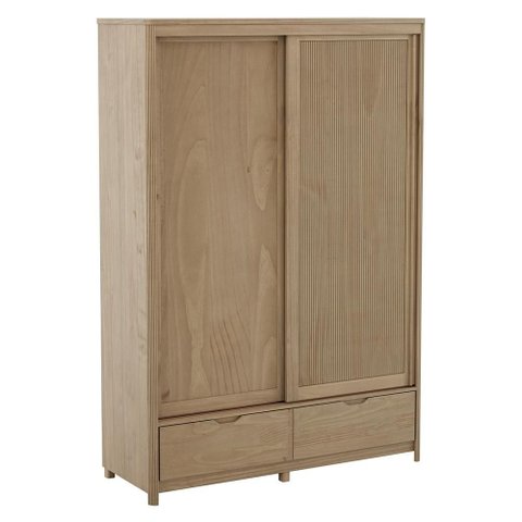 Guarda Roupa Casal 151cm 2 Portas Madeira Maciça Nira Tauari F07 - Mpozenato