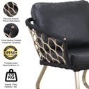 Ver imagem 2 de Kit 2 Poltronas Sofá e Mesa, Balanço Suspenso Tailândia e Chaise Milão Corda Náutica em Alumínio Tra