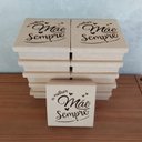 Ver imagem 1 de Kit 10 Caixas em Mdf 15x15x5cm Modelo Tipo Sapato Tema "melhor Mãe Sempre"
