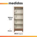 Ver imagem 3 de Armário Multiuso Organizador e Lavandeira 2 Portas 1,70m Irene