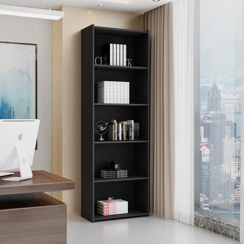 Estante Para Livros Suiça Preto Casa Mobilia