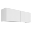 Ver imagem 1 de Armário de Cozinha Aéreo 118cm 4 Portas Monna Branco Z34 - Mpozenato