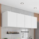 Ver imagem 2 de Armário de Cozinha Aéreo 118cm 4 Portas Monna Branco Z34 - Mpozenato