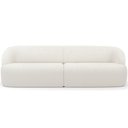Ver imagem 3 de Sofá 3 Lugares Curvo Orgânico com 02 Poltronas para Sala Living 250cm Barolo L06 Bouclê Branco - Lya