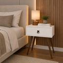 Ver imagem 1 de Mesa de Cabeceira 1 Gaveta 42x56x35 - 2:Off White