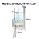Ver imagem 3 de Espelheira Armário Aéreo de Banheiro com Espelho Penelope - Jm3 Móveis:branco
