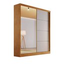 Ver imagem 1 de Guarda-roupa Solteiro Espelho 2,80m 100%mdf - Veneza-nature/off - Bianchi Móveis
