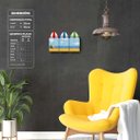 Ver imagem 2 de Beira do mar com guardas sóis - Quadro ou placa decorativa com 6 peças É DeCoração Quadros e placas