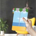 Ver imagem 3 de Beira do mar com guardas sóis - Quadro ou placa decorativa com 6 peças É DeCoração Quadros e placas